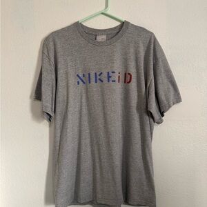 Nike Gray Short Sleeve Tee with Blue Logo